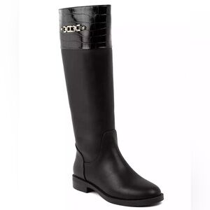 JONES NEW YORK Women's Minella Knee High Riding Boots Wide Calf